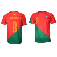Camiseta Portugal Bruno Fernandes #8 Primera Equipación Mundial 2022 manga corta